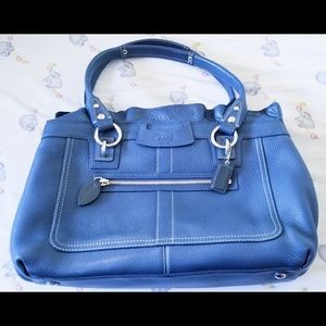 Coach Penelope Navy Blue Large Tote Gently Used